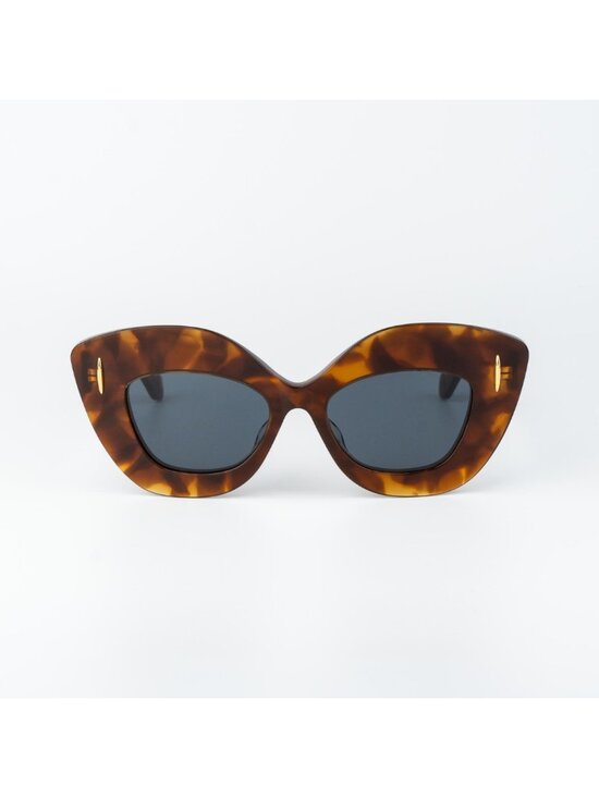 Loewe Women Sunglasses Havana Blue Cat Eye LW40127F ANAGRAM 53V NEW AUTHENTIC